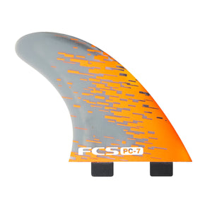 FCS PC-7 PC Tri Fin Set-Orange Smoke-Large
