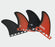 Futures Billy Kemper Control Series Quad Fin Set-Red/Black