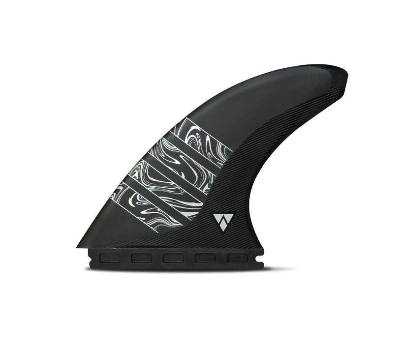 Futures Alpha 3/2 Carbon Tri Fin Set-Black/Silver-Large