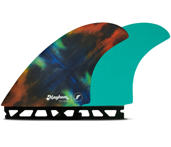 Futures Mayhem Evil Quad Fin Set-Rainbow-Medium — REAL