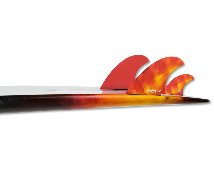 Futures Mayhem Evil Twin +1 Fin Set-Red/Orange-Medium