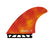 Futures Mayhem Evil Twin +1 Fin Set-Red/Orange-Medium