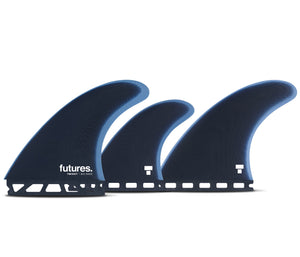 Futures Twiggy Big Wave Tri/Quad Fin Set-Navy/Royal-Large