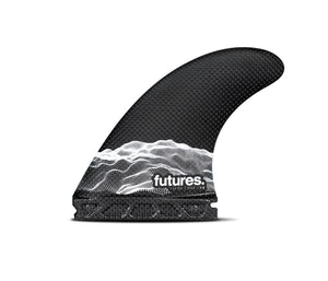 Futures F8 Vapor Core Tri Fin Set-Carbon/White-Large