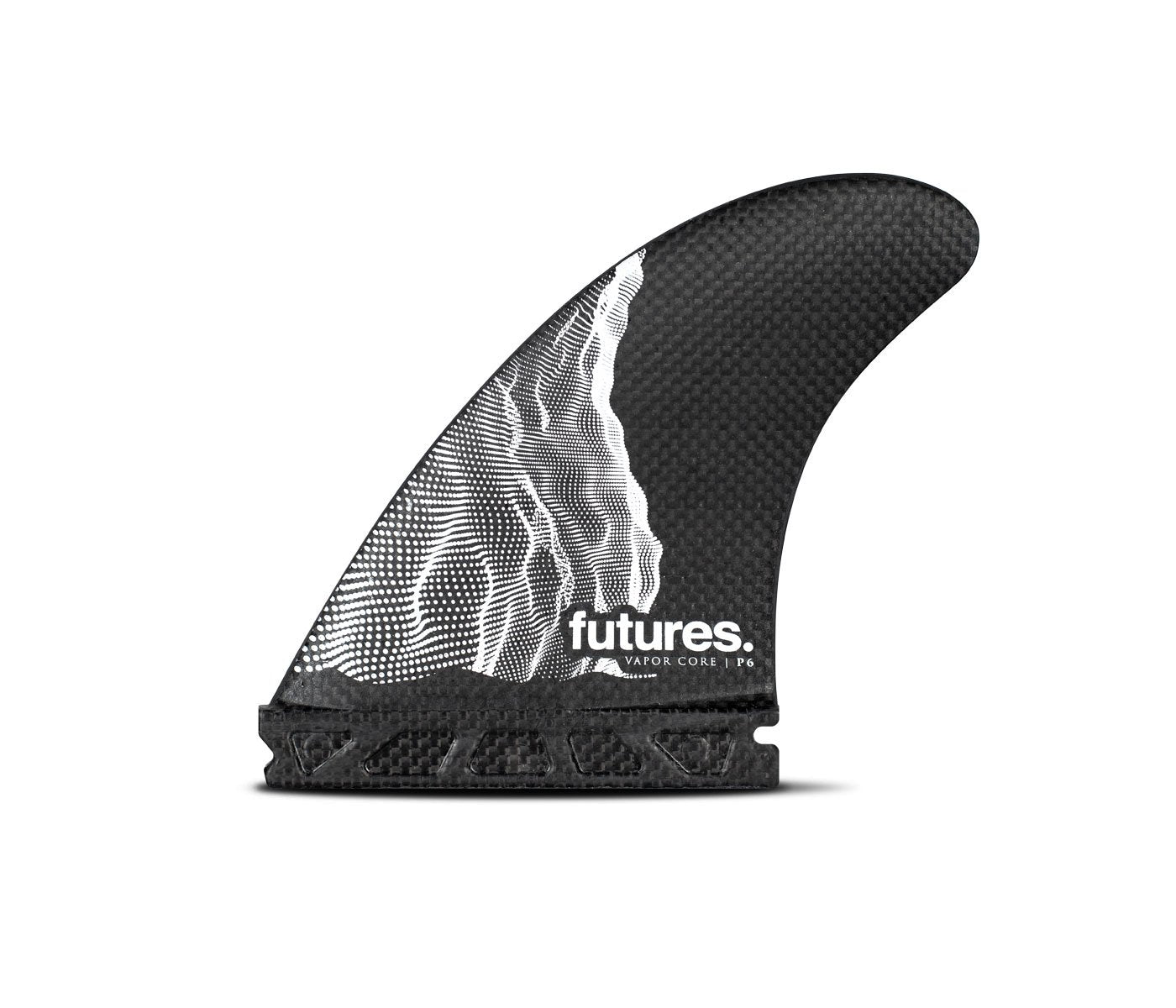 futures サーフボードフィン Vapor core P6 Futures P6 Vapor Core Tri Fin Set-Carbon/White-Medium — REAL