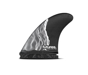 Futures P6 Vapor Core Tri Fin Set-Carbon/White-Medium