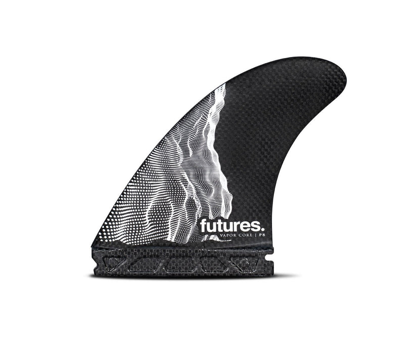 Futures P8 Vapor Core Tri Fin Set-Carbon/White-Large