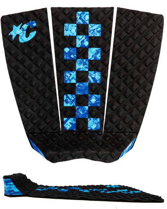 Creatures Jack Freestone Lite Traction Pad-Black Cyan Royal Swirl Chex