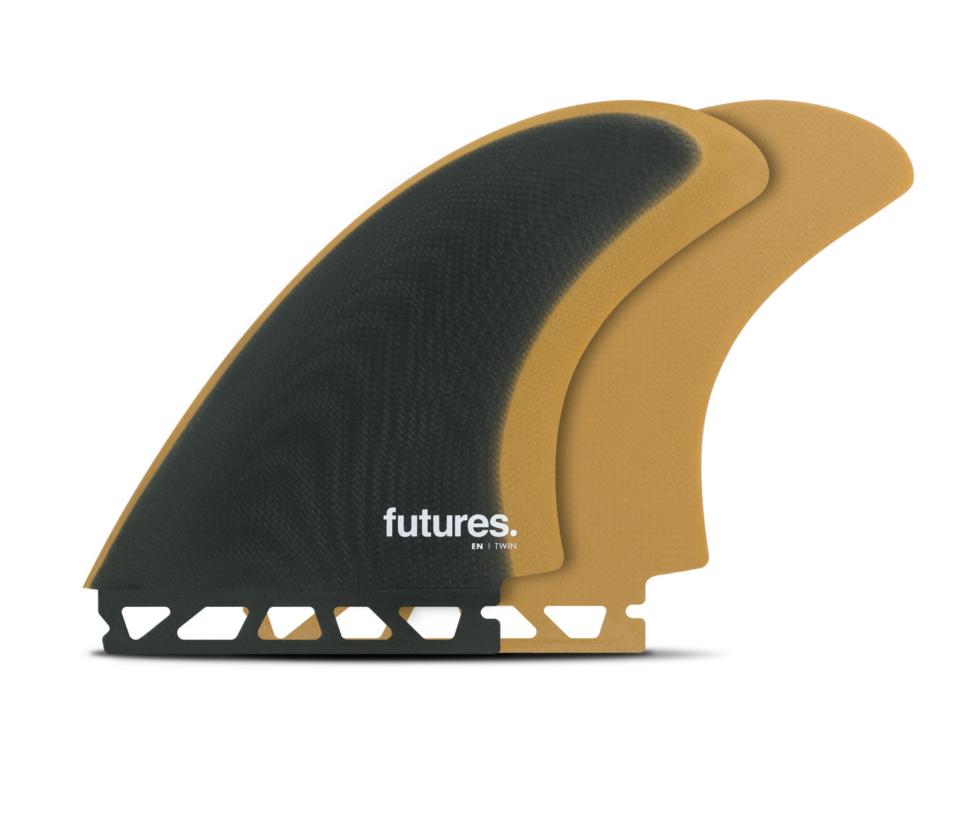 Futures EN Fiberglass Twin Fin Set-Slate/Ochre