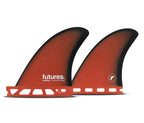 Futures Billy Kemper Control Series Quad Fin Set-Red/Black