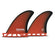 Futures Billy Kemper Control Series Quad Fin Set-Red/Black