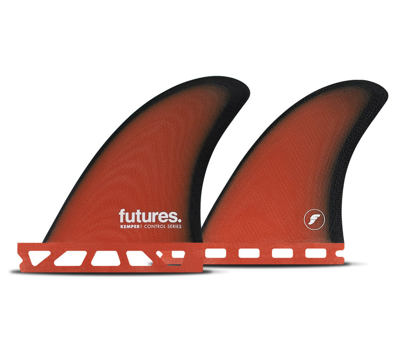 Futures Billy Kemper Control Series Quad Fin Set-Red/Black