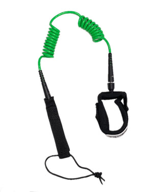 Kaohi Double Coil Ankle Leash-Green-6' x 5.5mm