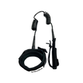 Kaohi Double Coil Ankle Leash-Black-6' x 5.5mm