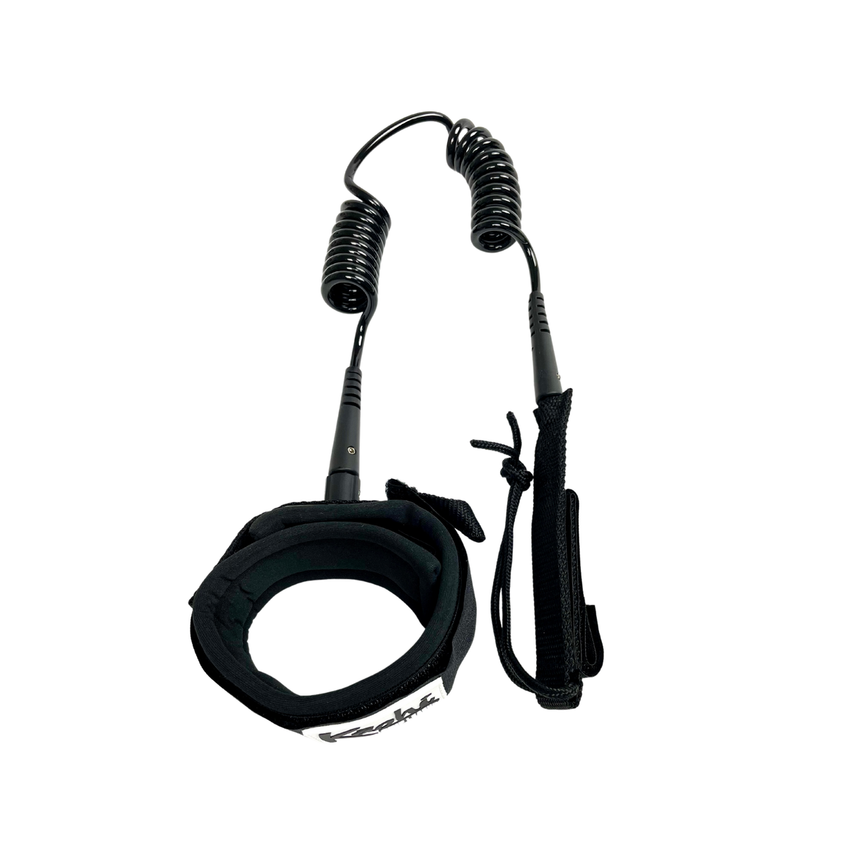 Kaohi Double Coil Ankle Leash-Black-6' x 5.5mm