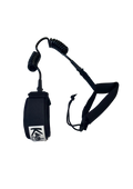 Kaohi Double Coil Ankle Leash-Black-6' x 8mm