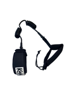 Kaohi Double Coil Ankle Leash-Black-6' x 8mm