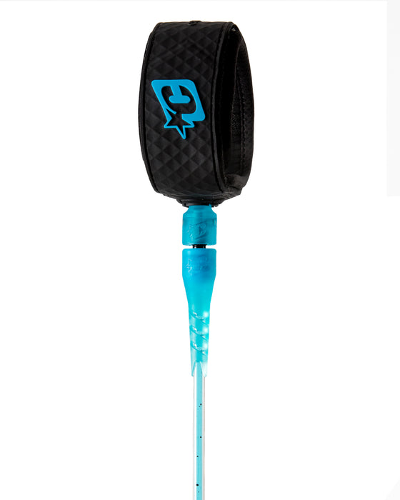 Creatures Comp Leash-Cyan Speckle Black-6'0"