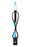 Creatures Comp Leash-6' x 1/4"-Black/Cyan