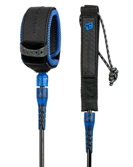 Creatures Longboard Ankle Leash-Black Blue-9' x 9/32"