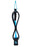 Creatures Longboard Ankle Leash-Black/Cyan-9' x 9/32"