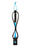 Creatures Pro Leash-Black/Cyan-8' x 9/32"