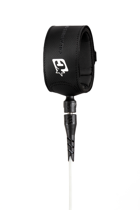 Creatures Superlite Pro Leash-6' x 9/32"-White Matte Black
