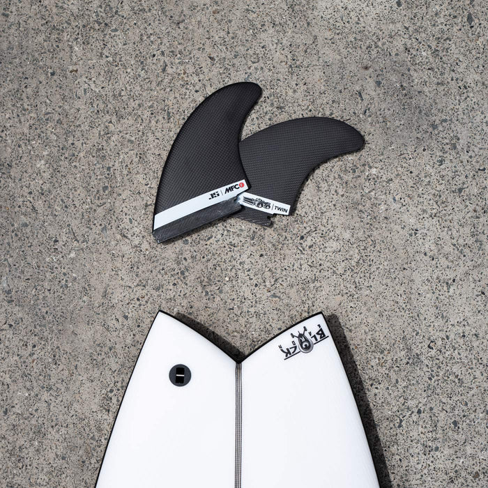 MFC x JS Twin Carbon Twin Fin Set-White