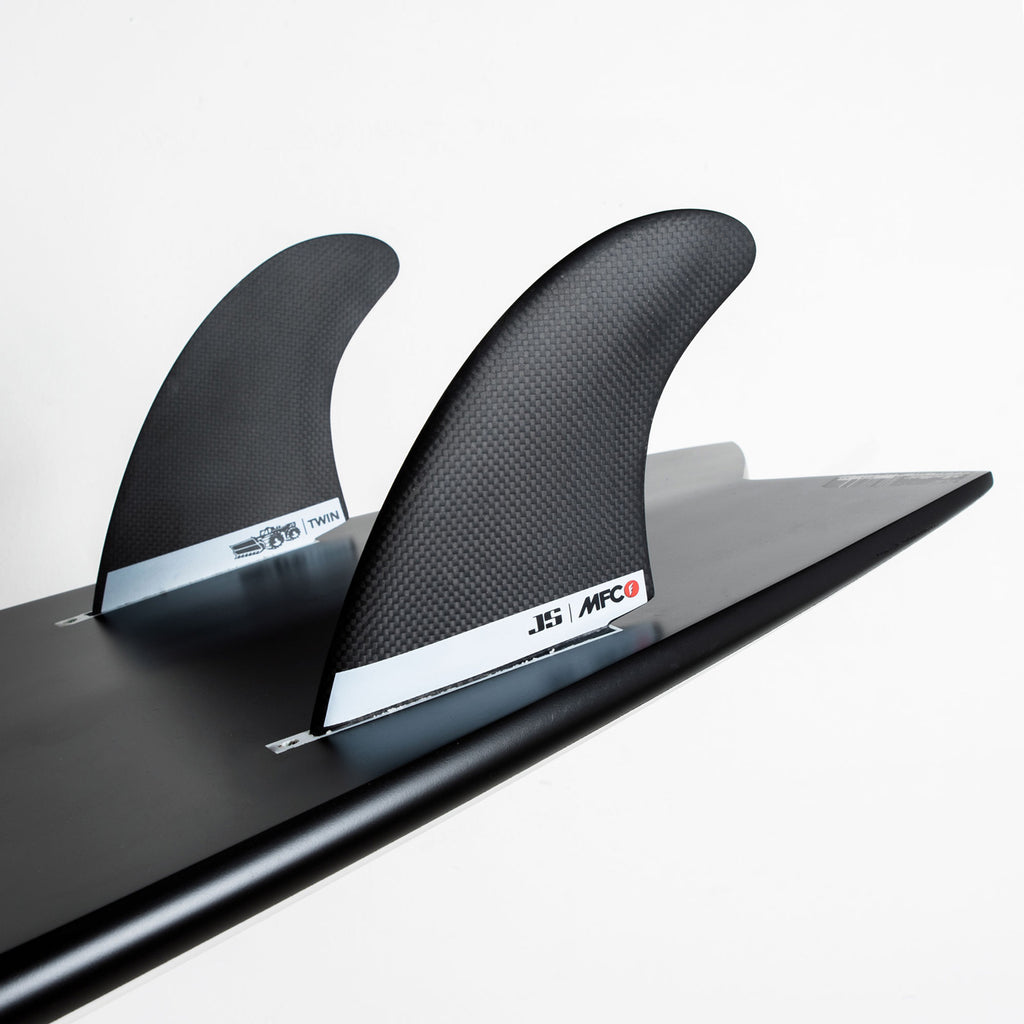 MFC x JS Twin Carbon Twin Fin SetWhite — REAL Watersports