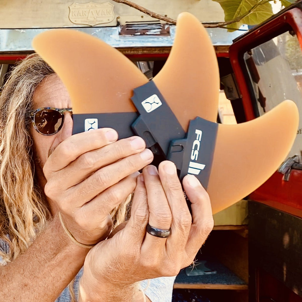 FCS Machado PG Tri Fin Set-Black-Large