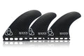 NVS Mannkine Futures Apex Tri/Quad Fin Set-Black-Large