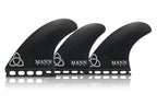 NVS Mannkine Futures Apex Tri/Quad Fin Set-Black-Large