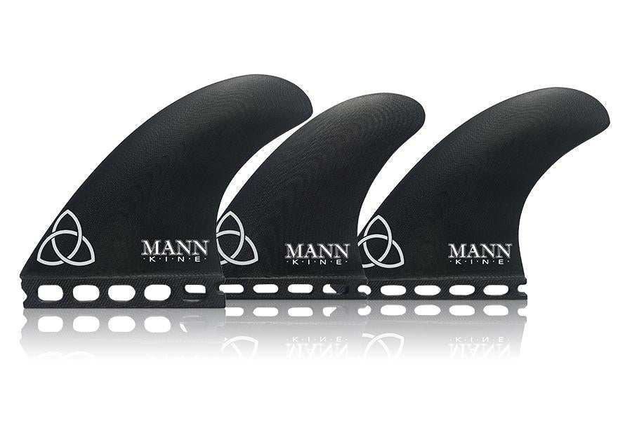 NVS Mannkine Futures Apex Tri/Quad Fin Set-Black-Large