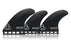 NVS Mannkine Futures Apex Tri/Quad Fin Set-Black-Large