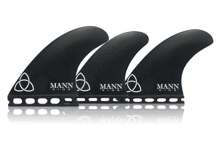 NVS Mannkine Futures Apex Tri/Quad Fin Set-Black-Medium