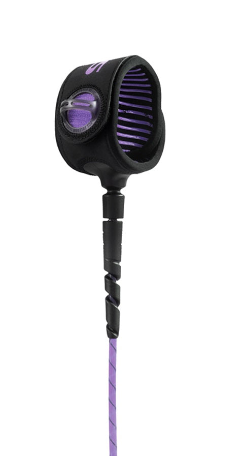 FCS Freedom Helix All Around Leash-Purple/Black-6'