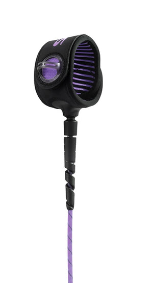 FCS Freedom Helix Comp Leash-Purple/Black-6'