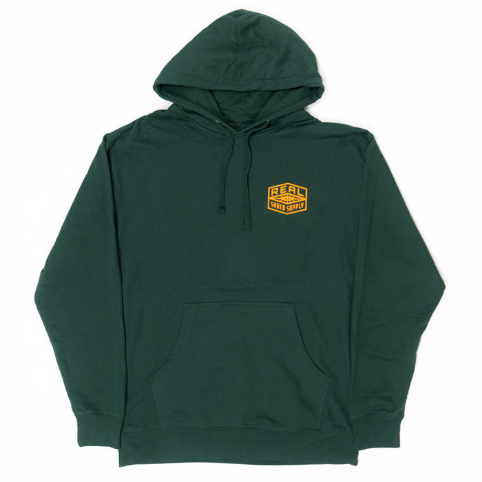 REAL Shred Supply Hooded Sweatshirt-Alpine Green