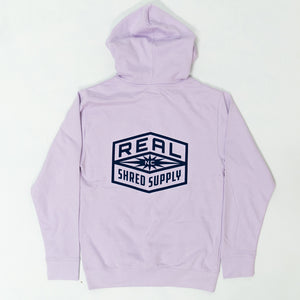 REAL Shred Supply Hooded Sweatshirt-Lavender— Alternate View