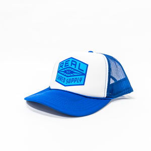 REAL Shred Supply Trucker Hat-Royal/White
