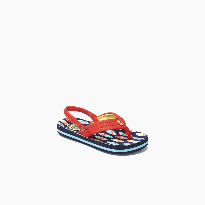Reef Little Ahi Sandal-Red Surfer