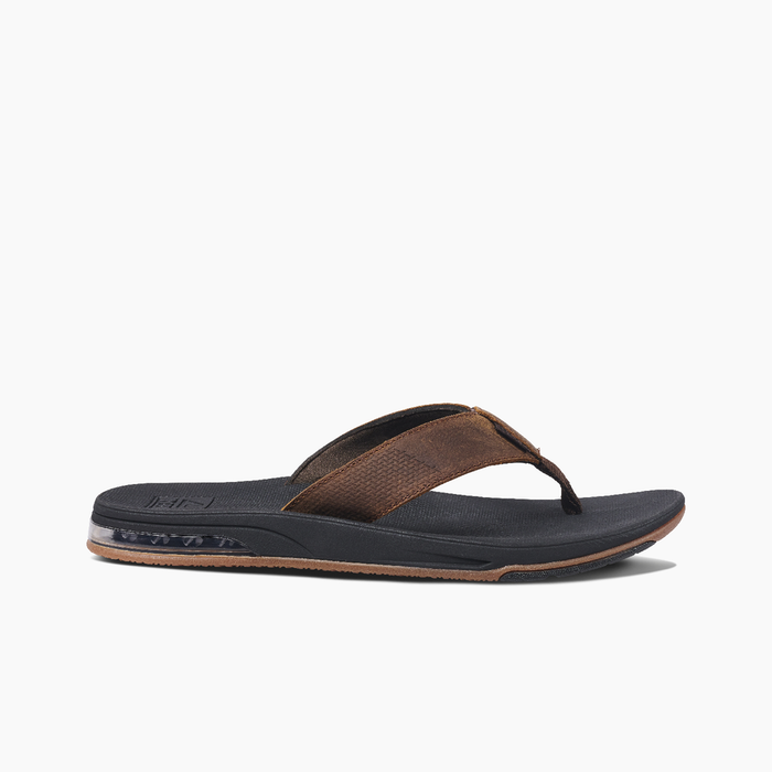 Reef Leather Fanning Low Sandal Dark Brown REAL Watersports