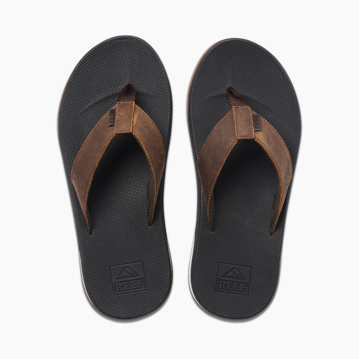 Reef Leather Fanning Low Sandal-Dark Brown