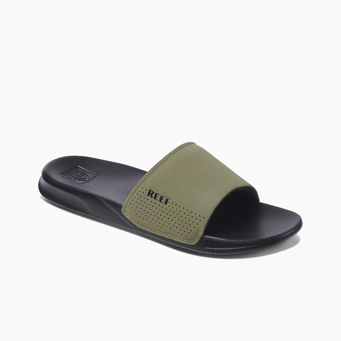 Reef One Slide Sandal-Black/Olive