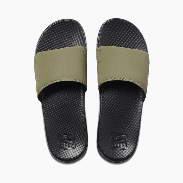 Reef One Slide Sandal-Black/Olive