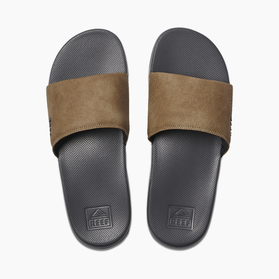 REEF REEF One Slide Sandal-Grey/Tan