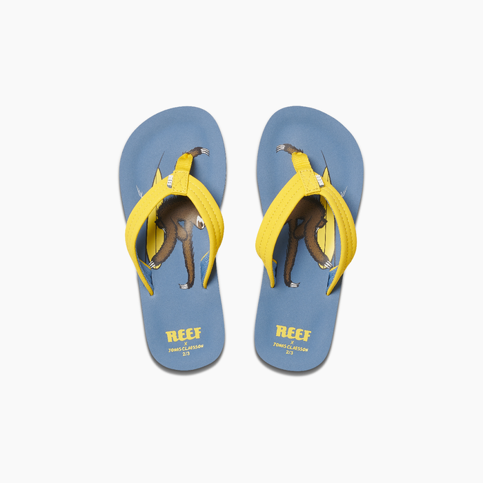 Reef Jonas Claesson Kids Ahi Sandal-Surfing Sloths