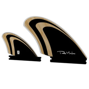 Machado Seaside Futures Quad Fin Set-Black/Bamboo