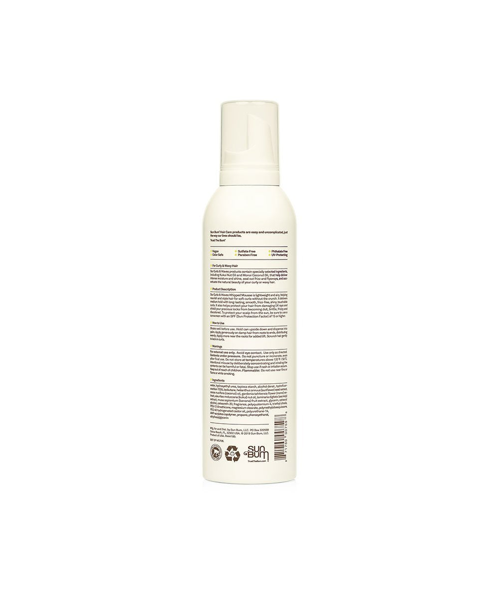 Sun Bum Curls & Waves Whipped Mousse-6 oz
