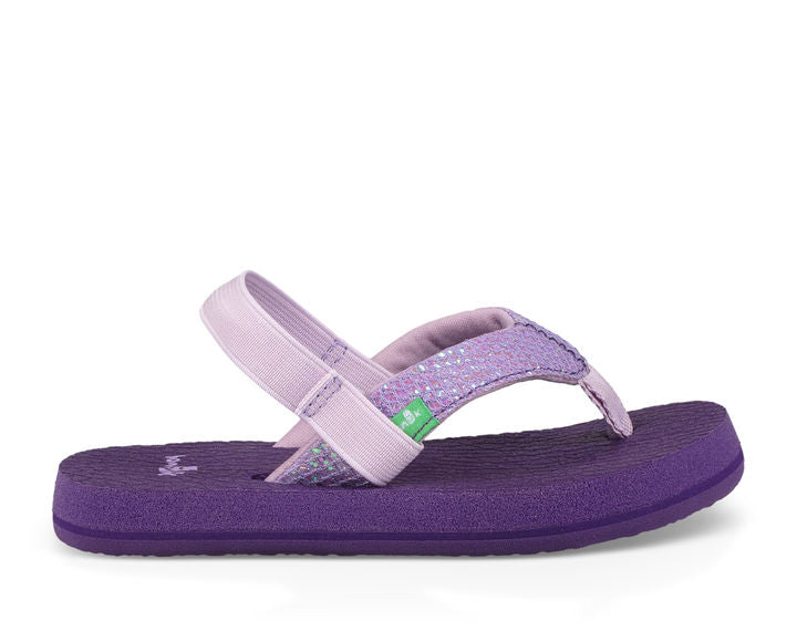 Sanuk Kids Yoga Glitter Sandal-Purple